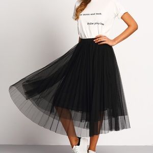 Black tulle skirt